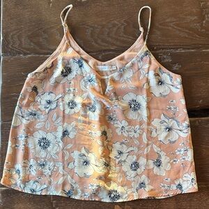Lush Floral Camisole in Peach and White